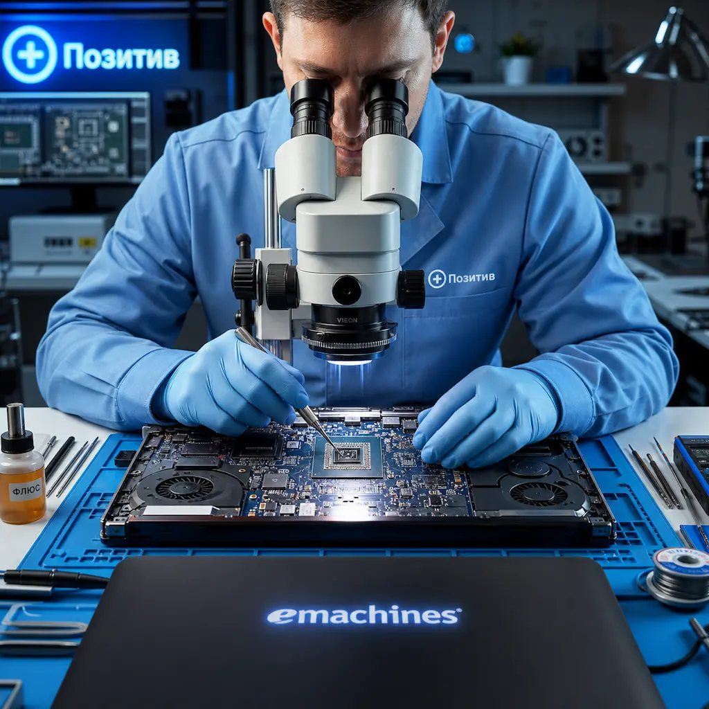 Замена видеокарты ноутбука Emachines в Щербинке