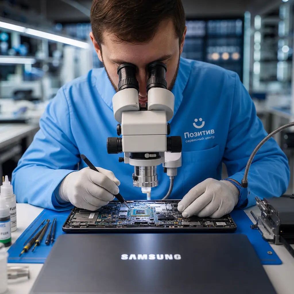Замена видеокарты ноутбука Samsung в Щербинке