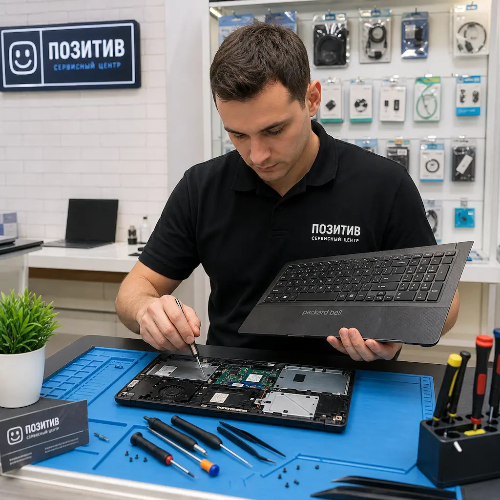заменить клавиатуру на ноутбуке Packard Bell в Щербинке