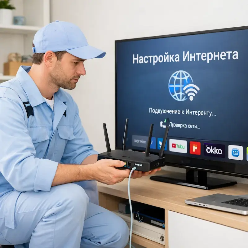 Настройка интернета на телевизоре в Щербинке