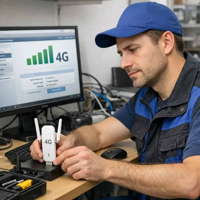 Настройка LTE модема в Щербинке