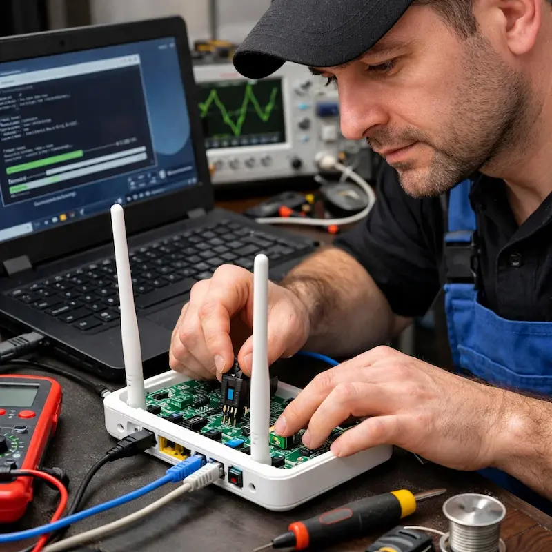 Перепрошивка WiFi роутера в Щербинке