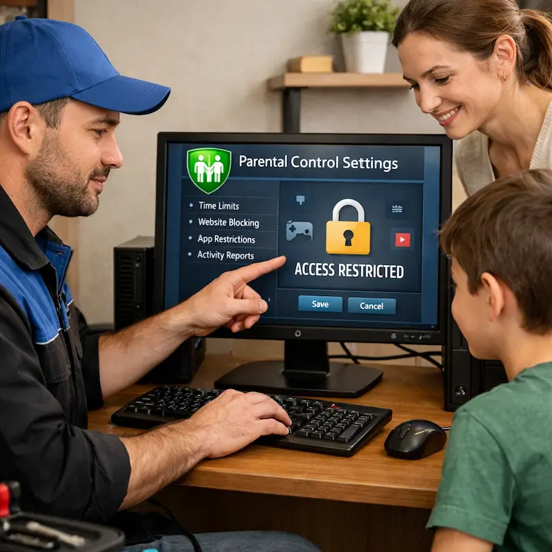 Родительский контроль на компьютере и ноутбуке в Щербинке