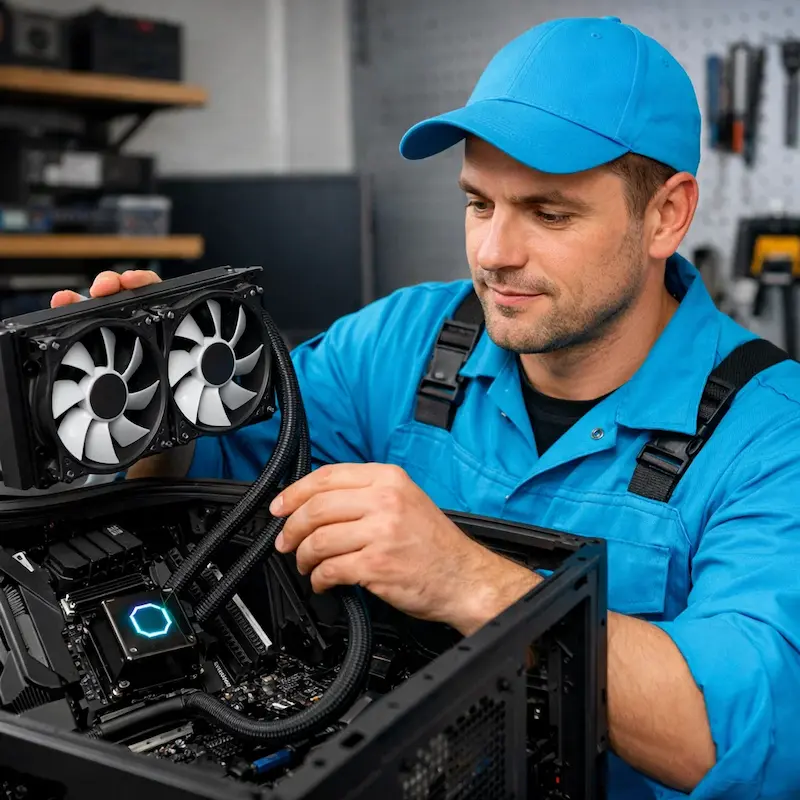 Установка водяного охлаждения на компьютер в Щербинке