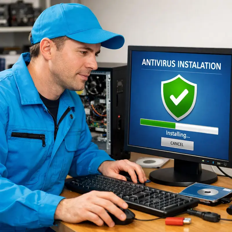 Установка антивируса на ноутбук в Щербинке
